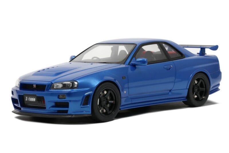 Nissan Skyline GT-R R34 NISMO Z-Tune Bayside Blue Otto 1:12 G082 Smola