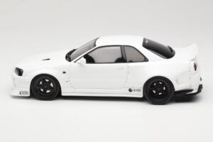 Nissan Skyline GT-R BNR34 by KRC Pearl White Otto 1:18 OT1135 Smola – slika 3 od 6