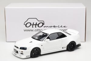 Nissan Skyline GT-R BNR34 by KRC Pearl White Otto 1:18 OT1135 Smola – slika 6 od 6