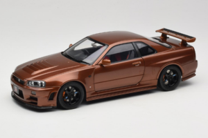 Nissan Skyline GT-R R34 Customized Metallic Bronze MotorHelix 1:18 M83414 Kovina