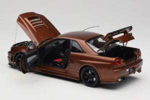 Nissan Skyline GT-R R34 Customized Metallic Bronze MotorHelix 1:18 M83414 Kovina – slika 5 od 8