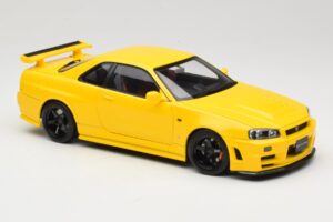 Nissan Skyline GT-R R34 Customized Version Rumena MotorHelix 1:18 M83412 Kovina – slika 6 od 8