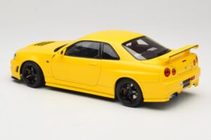 Nissan Skyline GT-R R34 Customized Version Rumena MotorHelix 1:18 M83412 Kovina – slika 7 od 8
