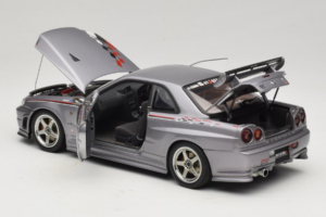 Nissan Skyline GT-R R34 Nismo S-Tune Srebrna AUTOart 1:18 77358 Kovina – slika 5 od 8