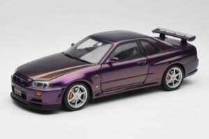 Nissan Skyline GT-R R34 V-Spec Midnight Vijolična AUTOart 1:18 77305 Kovina