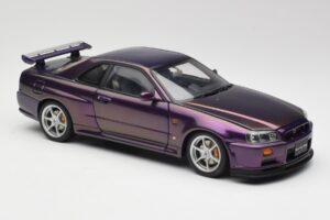 Nissan Skyline GT-R R34 V-Spec Midnight Vijolična AUTOart 1:18 77305 Kovina – slika 6 od 8