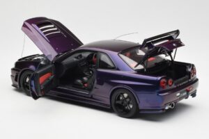 Nissan Skyline GT-R R34 NISMO Z-Tune Midnight Vijolična III AUTOart 1:18 77464 Kompozit – slika 5 od 8