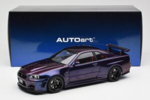 Nissan Skyline GT-R R34 NISMO Z-Tune Midnight Vijolična III AUTOart 1:18 77464 Kompozit – slika 8 od 8
