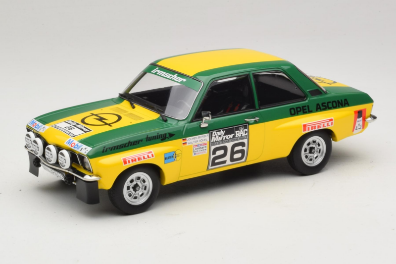 Opel Ascona A #26 W. Rohrl / J. Berger RAC Rally 1973 MCG 1:18 MCG18346R Kovina