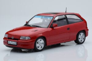 Opel Astra F GSi Rdeč Norev 1:18 183672 Kovina