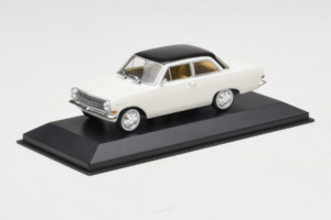 Opel Rekord A Bela Črna Streha Minichamps 1:43 430041002 Kovina – slika 2 od 4