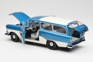 Opel Rekord P1 Caravan Modra Metalik Minichamps 1:18 180043210 Kovina – slika 5 od 8