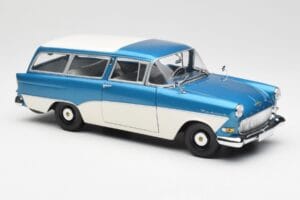 Opel Rekord P1 Caravan Modra Metalik Minichamps 1:18 180043210 Kovina – slika 6 od 8