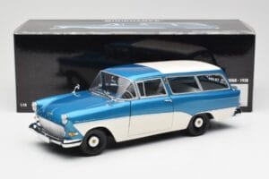 Opel Rekord P1 Caravan Modra Metalik Minichamps 1:18 180043210 Kovina – slika 8 od 8