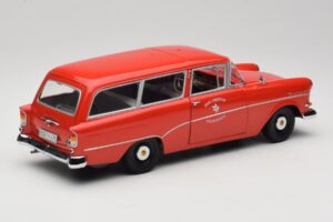 Opel Rekord P1 Caravan Feuerwehr Neuenkirchen Minichamps 1:18 180043291 Kovina – slika 3 od 8