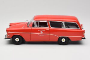 Opel Rekord P1 Caravan Feuerwehr Neuenkirchen Minichamps 1:18 180043291 Kovina – slika 4 od 8