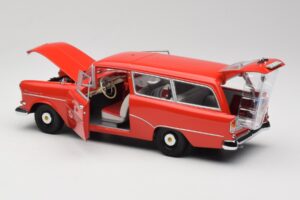 Opel Rekord P1 Caravan Feuerwehr Neuenkirchen Minichamps 1:18 180043291 Kovina – slika 5 od 8