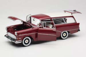 Opel Rekord P1 Caravan Rdeč Minichamps 1:18 180043211 Kovina – slika 2 od 8