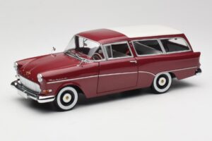 Opel Rekord P1 Caravan Rdeč Minichamps 1:18 180043211 Kovina