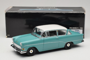 Opel Rekord P1 Turkizno Modra Minichamps 1:18 180043200 Kovina – slika 8 od 8