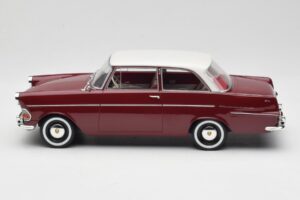 Opel Rekord P2 Temno Rdeč & Bel BoS Models 1:18 BOS415 Smola – slika 3 od 6