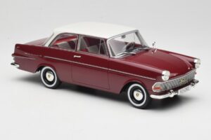 Opel Rekord P2 Temno Rdeč & Bel BoS Models 1:18 BOS415 Smola – slika 4 od 6
