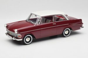 Opel Rekord P2 Temno Rdeč & Bel BoS Models 1:18 BOS415 Smola