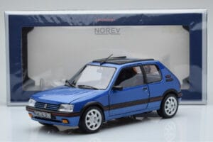 Peugeot 205 GTi 1.9 S Strešnim Oknom Miami Moder Norev 1:18 184844 Kovina – slika 8 od 8