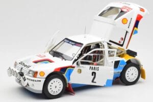 Peugeot 205 T16 #2 A. Vatanen / T. Harryman Rally Monte Carlo 1985 Norev 1:18 184864 Kovina – slika 2 od 8