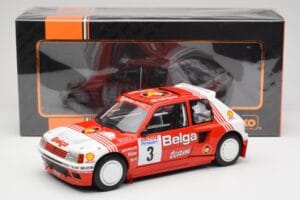 Peugeot 205 T16 #3 B. Darniche / A. Mahe Rally Ypres 1985 IXO 1:18 18RMC135 Kovina – slika 6 od 6
