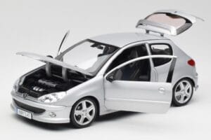 Peugeot 206 RC Aluminium Srebrna Norev 1:18 184726 Kovina – slika 2 od 8