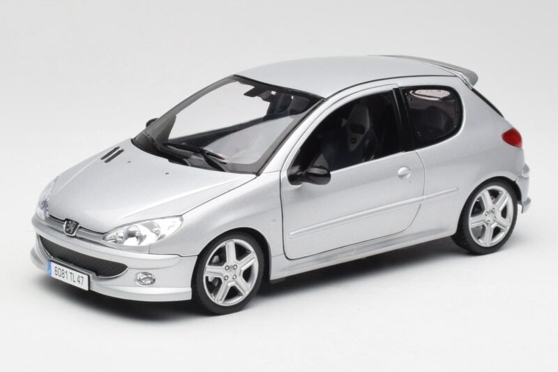 Peugeot 206 RC Aluminium Srebrna Norev 1:18 184726 Kovina