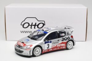 Peugeot 206 WRC #3 G. Panizzi / H. Panizzi Rally Tour de Corse 2002 Otto 1:18 OT1085 Smola – slika 6 od 6