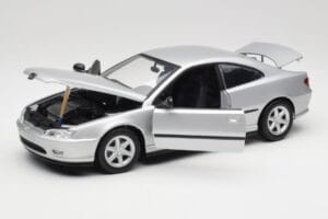 Peugeot 406 Coupe Srebrna Gate 1:18 01024 Kovina – slika 2 od 8