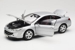 Peugeot 407 Coupe Srebrna Norev 1:18 184747 Kovina – slika 2 od 8