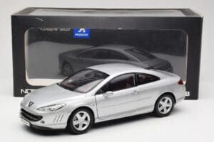Peugeot 407 Coupe Srebrna Norev 1:18 184747 Kovina – slika 8 od 8
