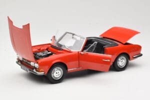 Peugeot 504 Kabriolet Rdeč Norev 1:18 184754 Kovina – slika 2 od 8