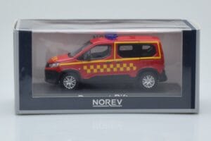 Peugeot Rifter Sapeurs Pompiers Rdeč Norev 1:43 479071 Kovina – slika 4 od 4