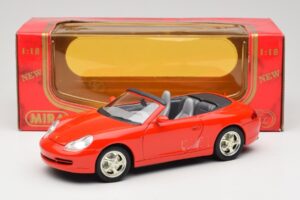 Porsche 911 996 Kabriolet Rdeč Mira 1:18 6930 Kovina – slika 8 od 8