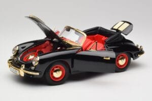 Porsche 356B Kabriolet Črn Bburago 1:18 3031D Kovina – slika 2 od 8