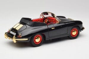 Porsche 356B Kabriolet Črn Bburago 1:18 3031D Kovina – slika 3 od 8
