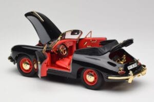 Porsche 356B Kabriolet Črn Bburago 1:18 3031D Kovina – slika 5 od 8