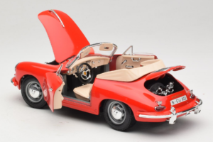 Porsche 356B Kabriolet Rdeč Tchibo 1:18 45703 Kovina – slika 5 od 8