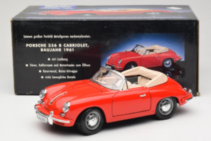 Porsche 356B Kabriolet Rdeč Tchibo 1:18 45703 Kovina – slika 8 od 8