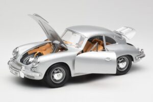 Porsche 356B Srebrn & Rjava Notranjost Bburago 1:18 3021-M2 Kovina – slika 2 od 8