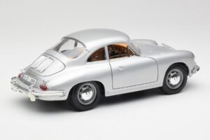 Porsche 356B Srebrn & Rjava Notranjost Bburago 1:18 3021-M2 Kovina – slika 3 od 8