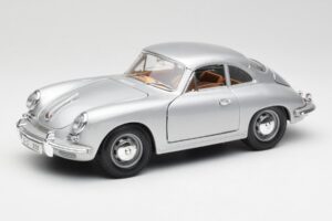 Porsche 356B Srebrn & Rjava Notranjost Bburago 1:18 3021-M2 Kovina