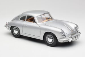 Porsche 356B Srebrn & Rjava Notranjost Bburago 1:18 3021-M2 Kovina – slika 6 od 8