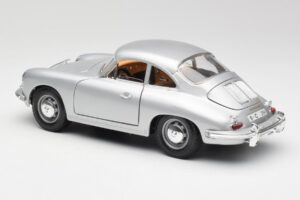 Porsche 356B Srebrn & Rjava Notranjost Bburago 1:18 3021-M2 Kovina – slika 7 od 8