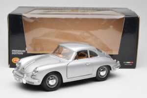 Porsche 356B Srebrn & Rjava Notranjost Bburago 1:18 3021-M2 Kovina – slika 8 od 8
